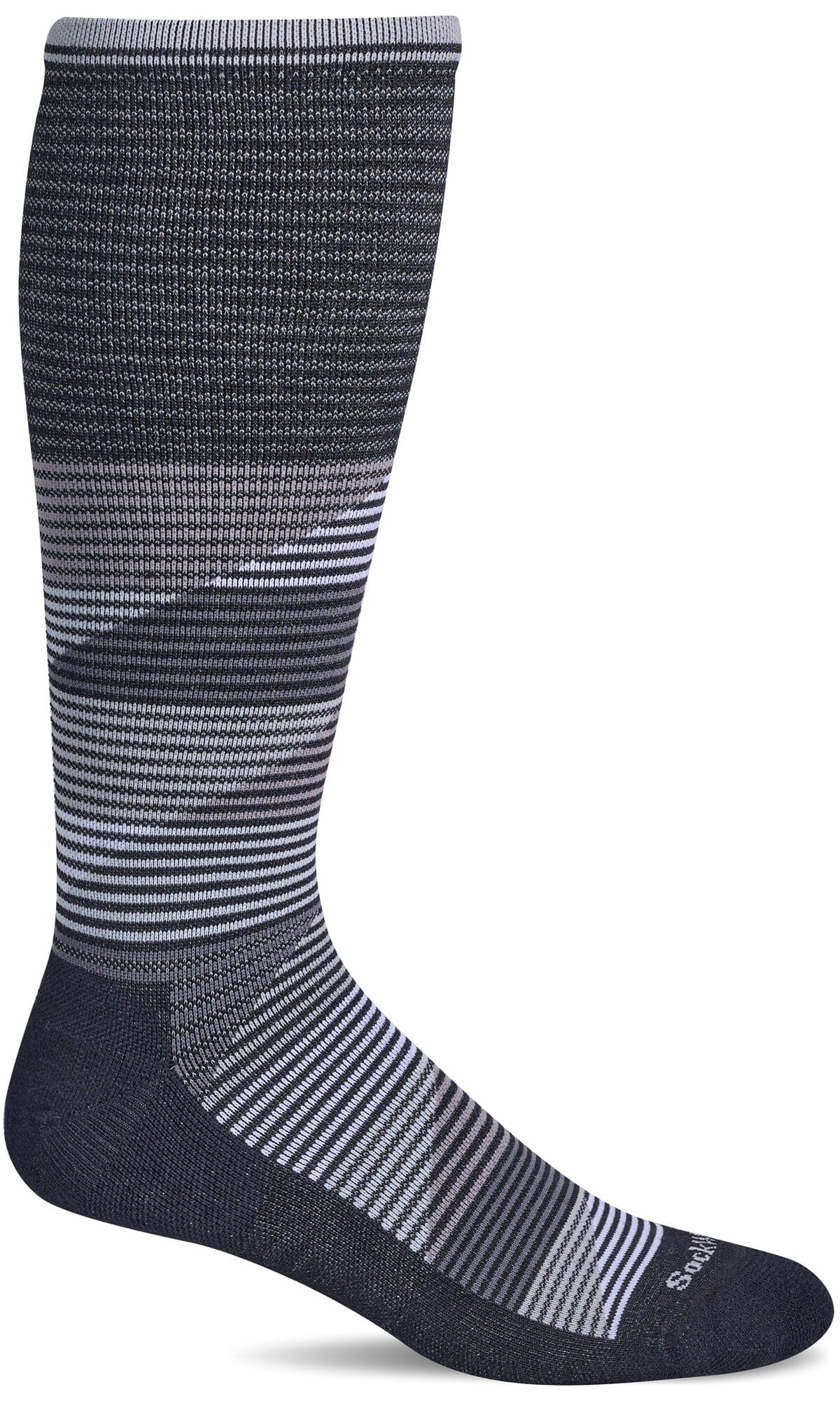 Men's Geo Jim | Moderate Graduated Compression Socks Lifestyle Compression Sockwell M/L Black 