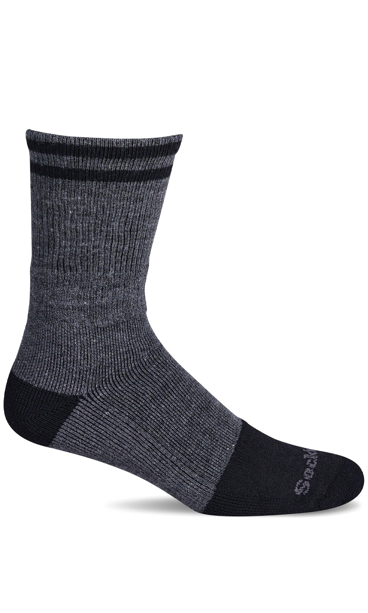 Men's Steel Toe Crew | Moderate Graduated Compression Socks Work Compression Sockwell M/L Charcoal 