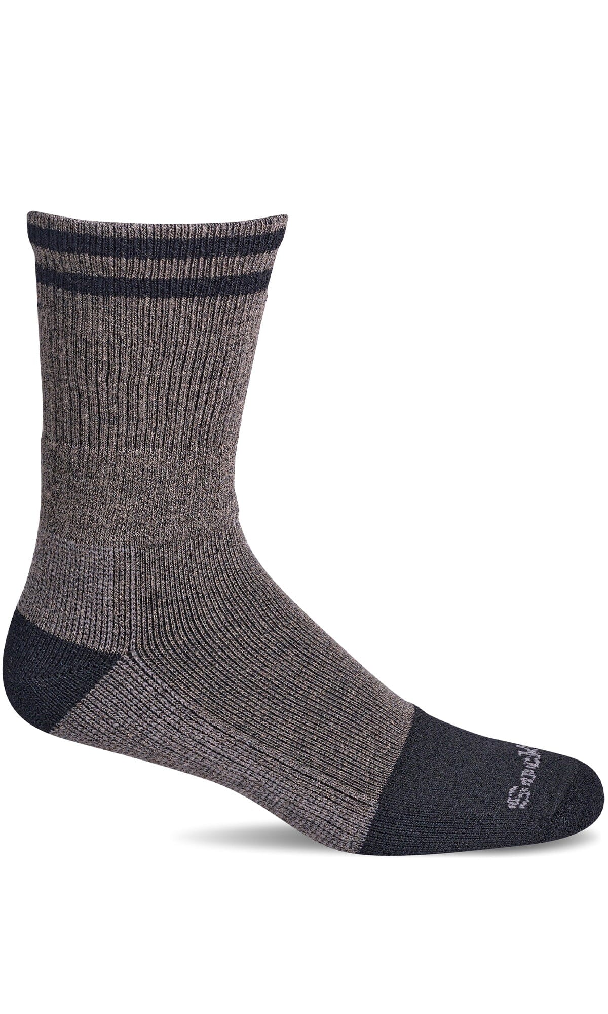 Men's Steel Toe Crew | Moderate Graduated Compression Socks Work Compression Sockwell M/L Mushroom 