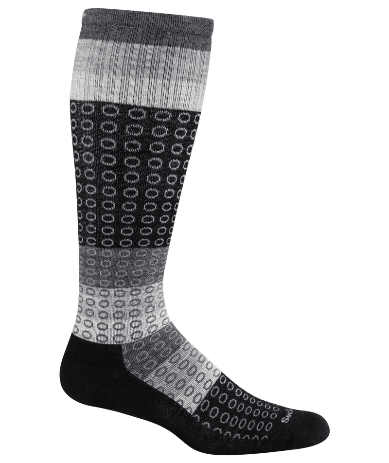 Women's Full Circle | Moderate Graduated Compression Socks | Wide Calf Fit Lifestyle Compression Sockwell M/L Black 