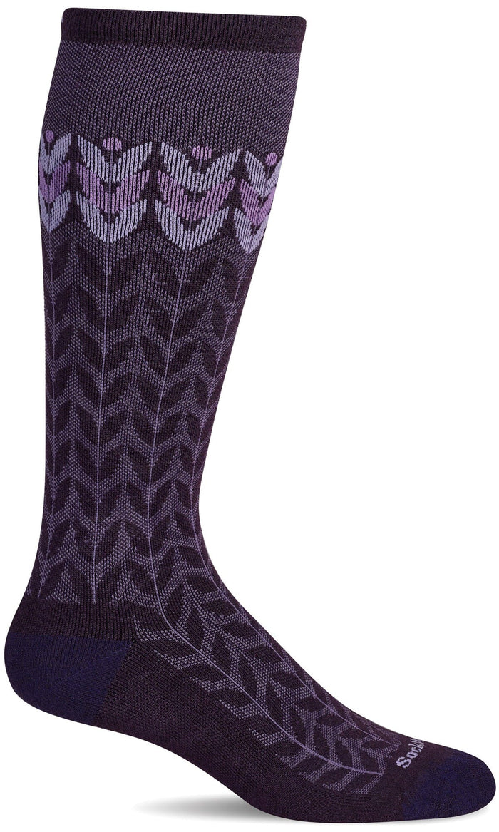 Women's Bean Stalk | Moderate Graduated Compression Socks Lifestyle Compression Sockwell S/M Blackberry 