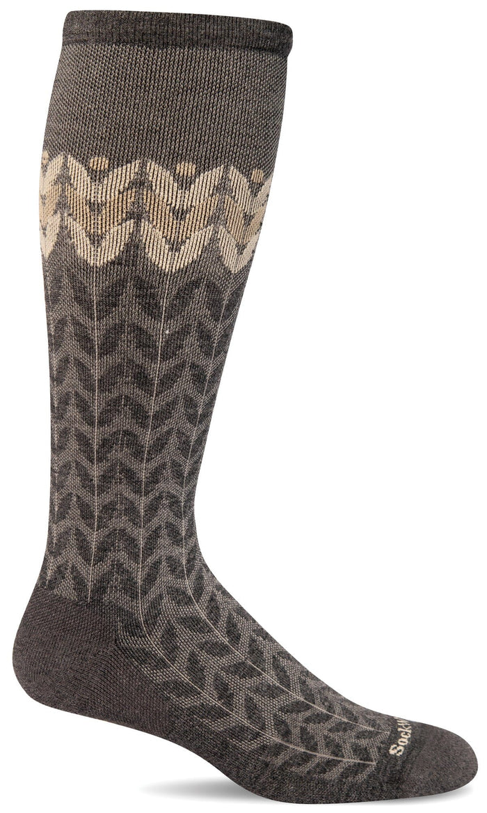 Women's Bean Stalk | Moderate Graduated Compression Socks Lifestyle Compression Sockwell S/M Charcoal 