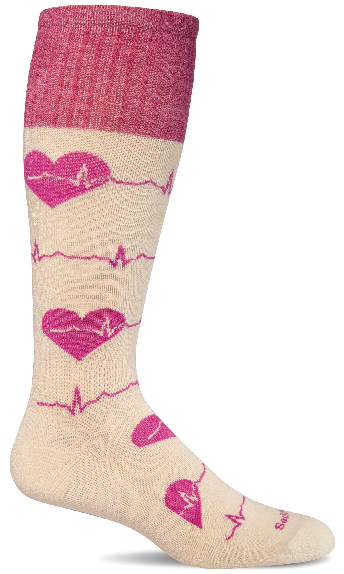 Women's Heartbeat | Moderate Graduated Compression Socks Lifestyle Compression Sockwell S/M Natural 