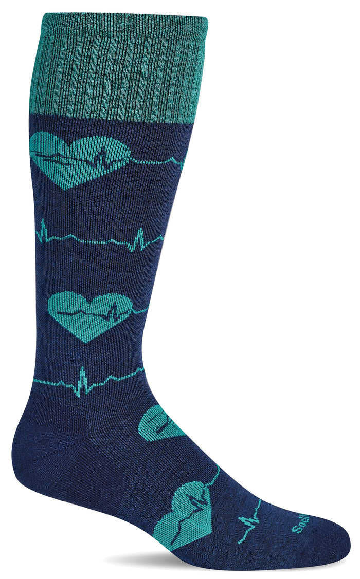 Women's Heartbeat | Moderate Graduated Compression Socks Lifestyle Compression Sockwell S/M Navy 