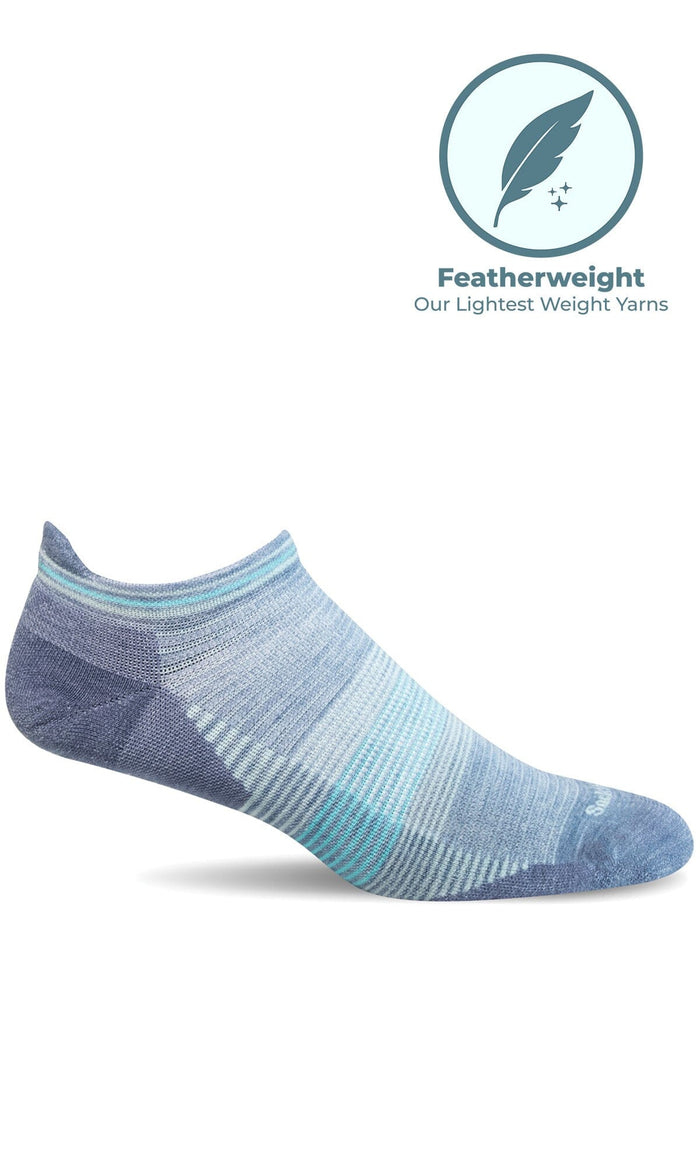 Women's Cadence Micro | Moderate Compression Socks Sport Compression Sockwell S/M Bluestone 