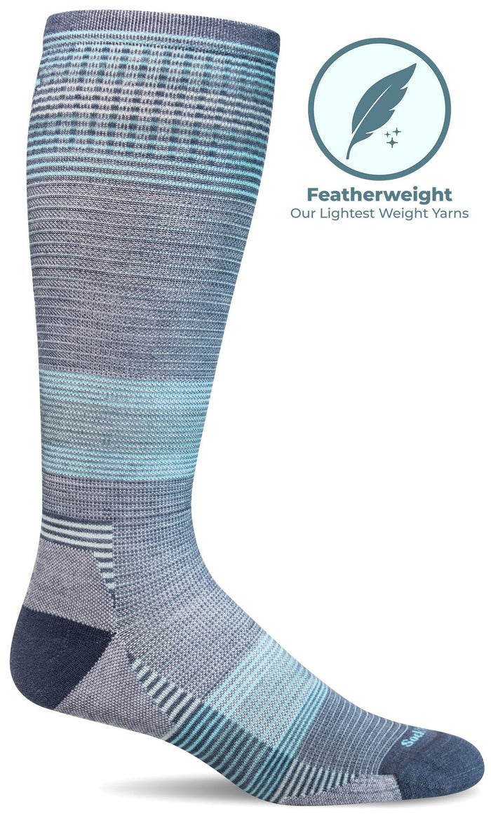 Women's Cadence Knee High | Moderate Graduated Compression Socks Sport Compression Sockwell S/M Denim 