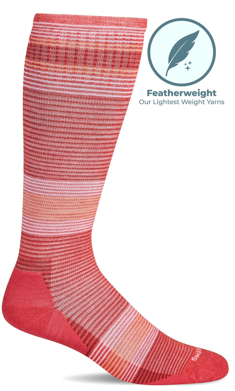 Women's Cadence Knee High | Moderate Graduated Compression Socks Sport Compression Sockwell S/M Poppy 