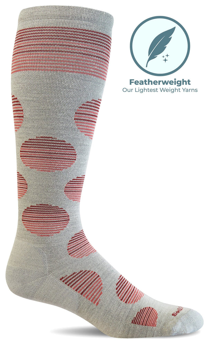 Women's Featherweight Dot | Moderate Graduated Compression Socks Lifestyle Compression Sockwell S/M Natural 