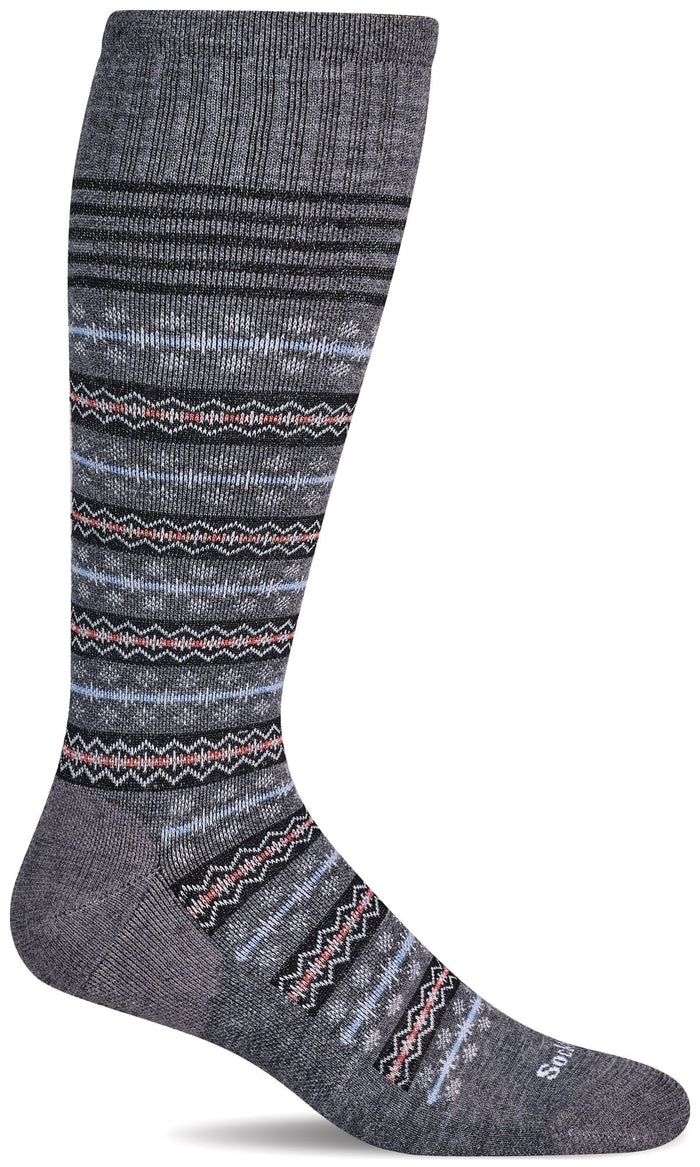 Women's Mini Fairisle | Moderate Graduated Compression Socks Lifestyle Compression Sockwell S/M Charcoal 