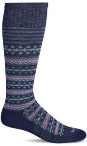 Women's Mini Fairisle | Moderate Graduated Compression Socks Lifestyle Compression Sockwell S/M Navy 