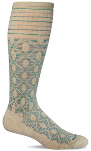 Women's Etched | Moderate Graduated Compression Socks Lifestyle Compression Sockwell S/M Barley 