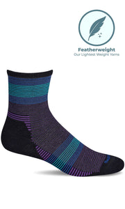 Women's Cadence 3/4 Crew | Moderate Compression Socks Sport Compression Sockwell S/M Black 