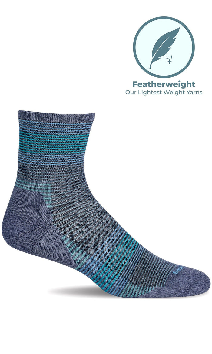 Women's Cadence 3/4 Crew | Moderate Graduated Compression Socks Sport Compression Sockwell S/M Denim 