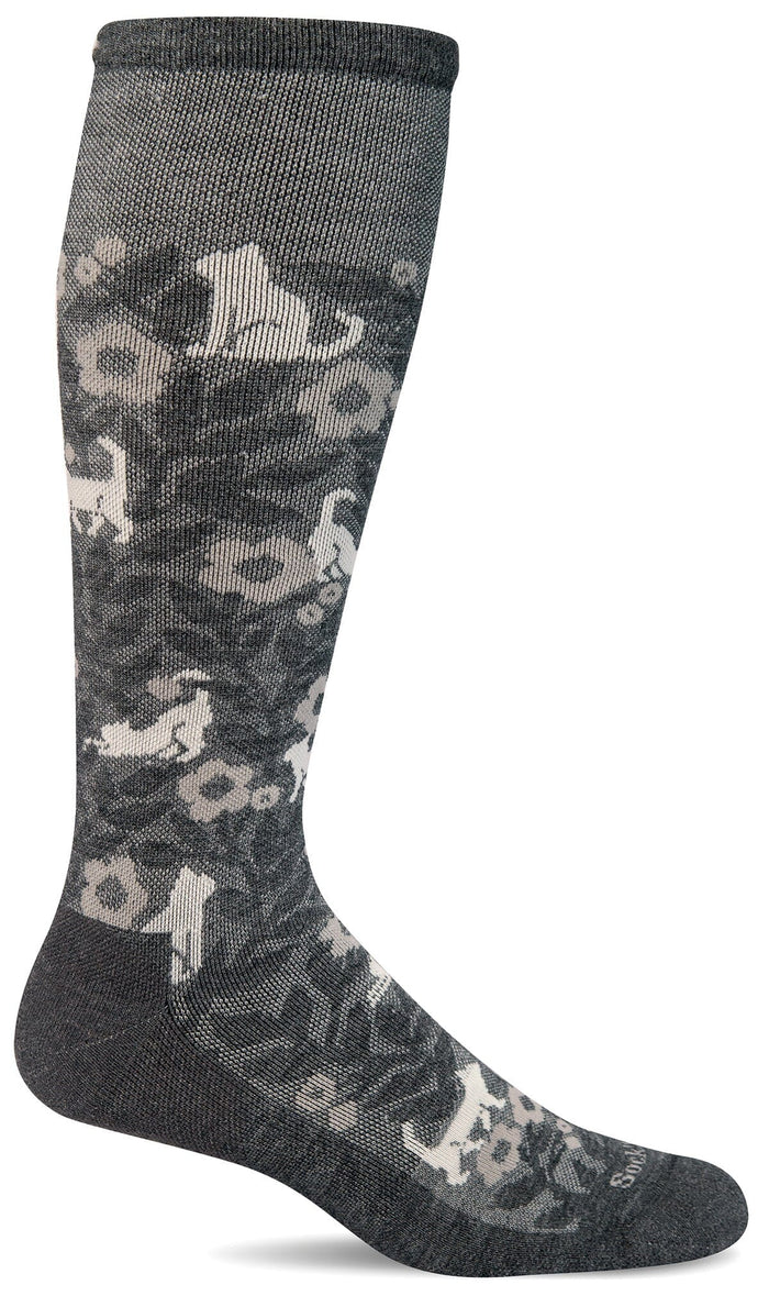 Women's Cat-Pestry | Moderate Graduated Compression Socks Lifestyle Compression Sockwell S/M Charcoal 