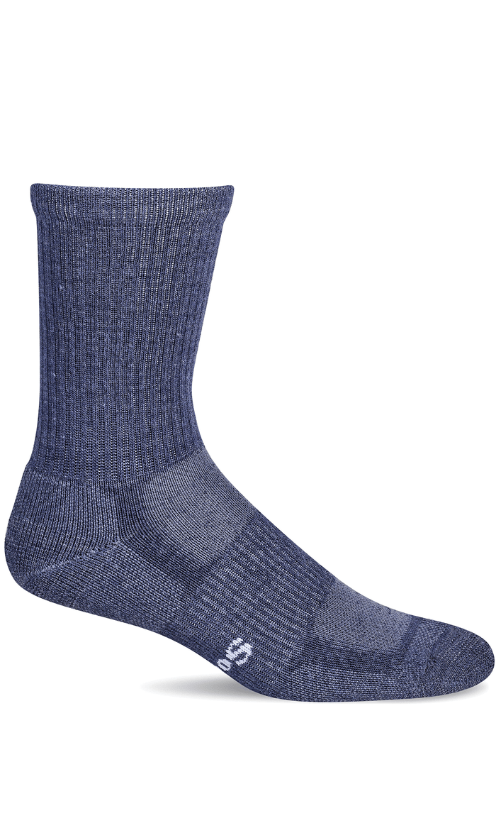 Men's Walk About Crew | Moderate Graduated Compression Socks Sport Compression Sockwell M/L Denim 