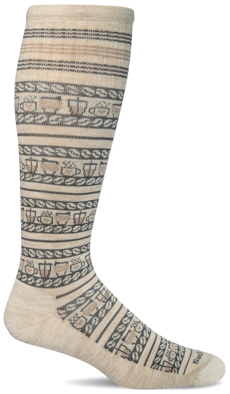 Women's Latte Fairisle | Moderate Graduated Compression Socks Lifestyle Compression Sockwell S/M Barley 