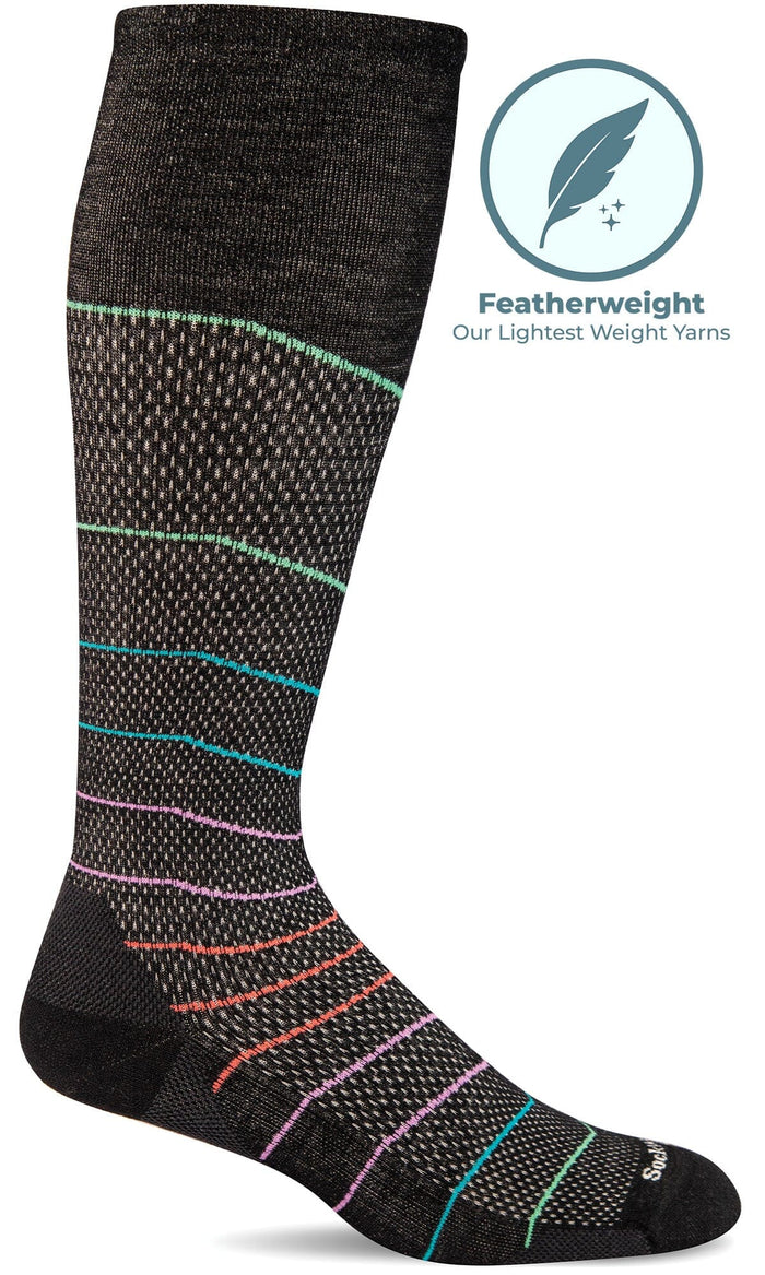 Women's Interval Knee High | Firm Graduated Compression Socks Sport Compression Sockwell S/M Black 