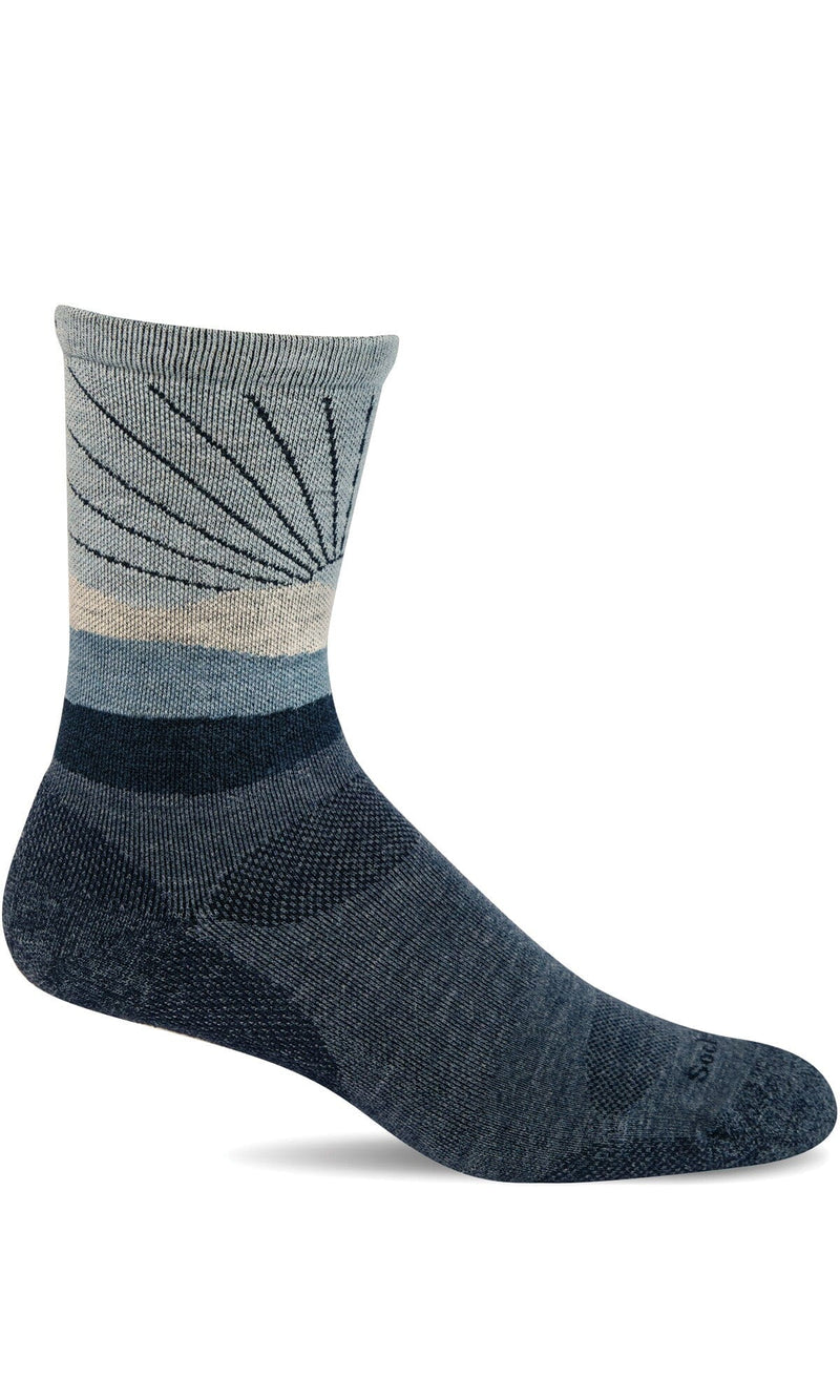 Women's Sunburst Crew | Moderate Graduated Compression Socks Sport Compression Sockwell S/M Denim 