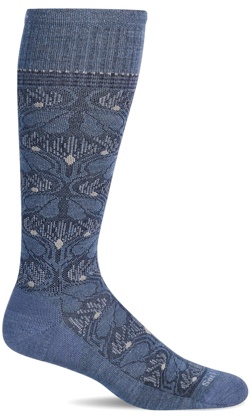 Women's Floral Tapestry | Moderate Graduated Compression Socks Lifestyle Compression Sockwell S/M Bluestone 