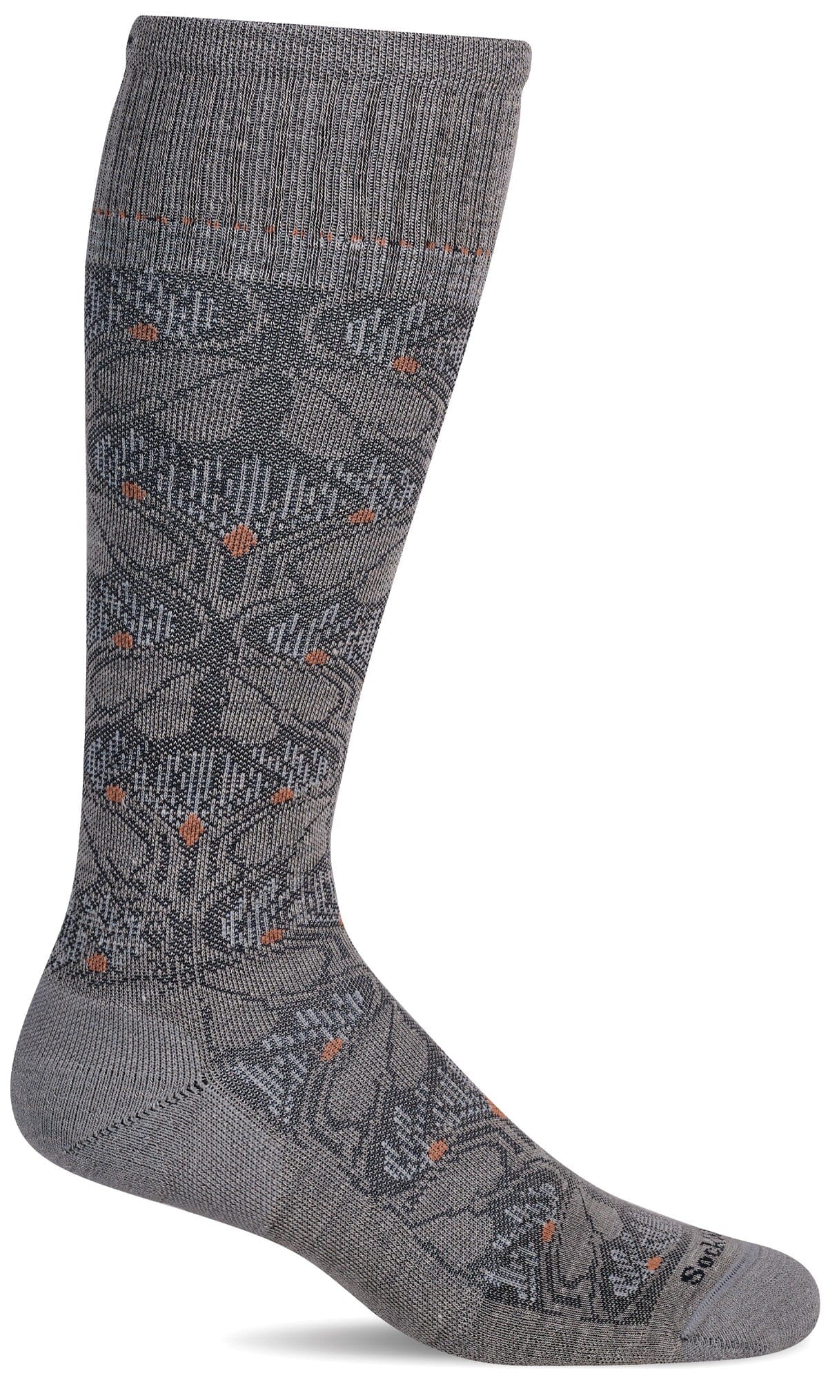 Women's Floral Tapestry | Moderate Graduated Compression Socks Lifestyle Compression Sockwell S/M Putty 