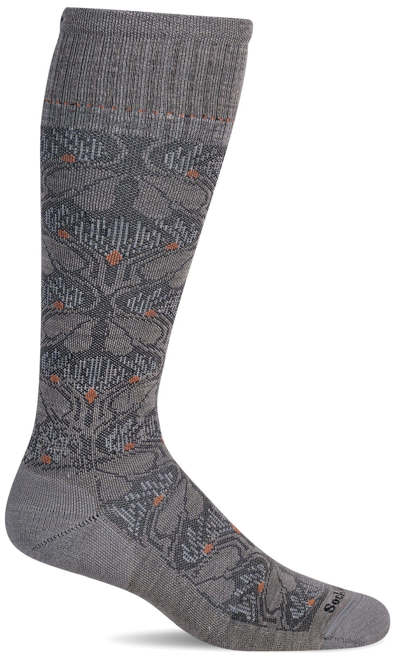 Women's Floral Tapestry | Moderate Graduated Compression Socks Lifestyle Compression Sockwell S/M Putty 