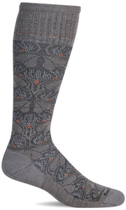 Women's Floral Tapestry | Moderate Graduated Compression Socks Lifestyle Compression Sockwell S/M Putty 