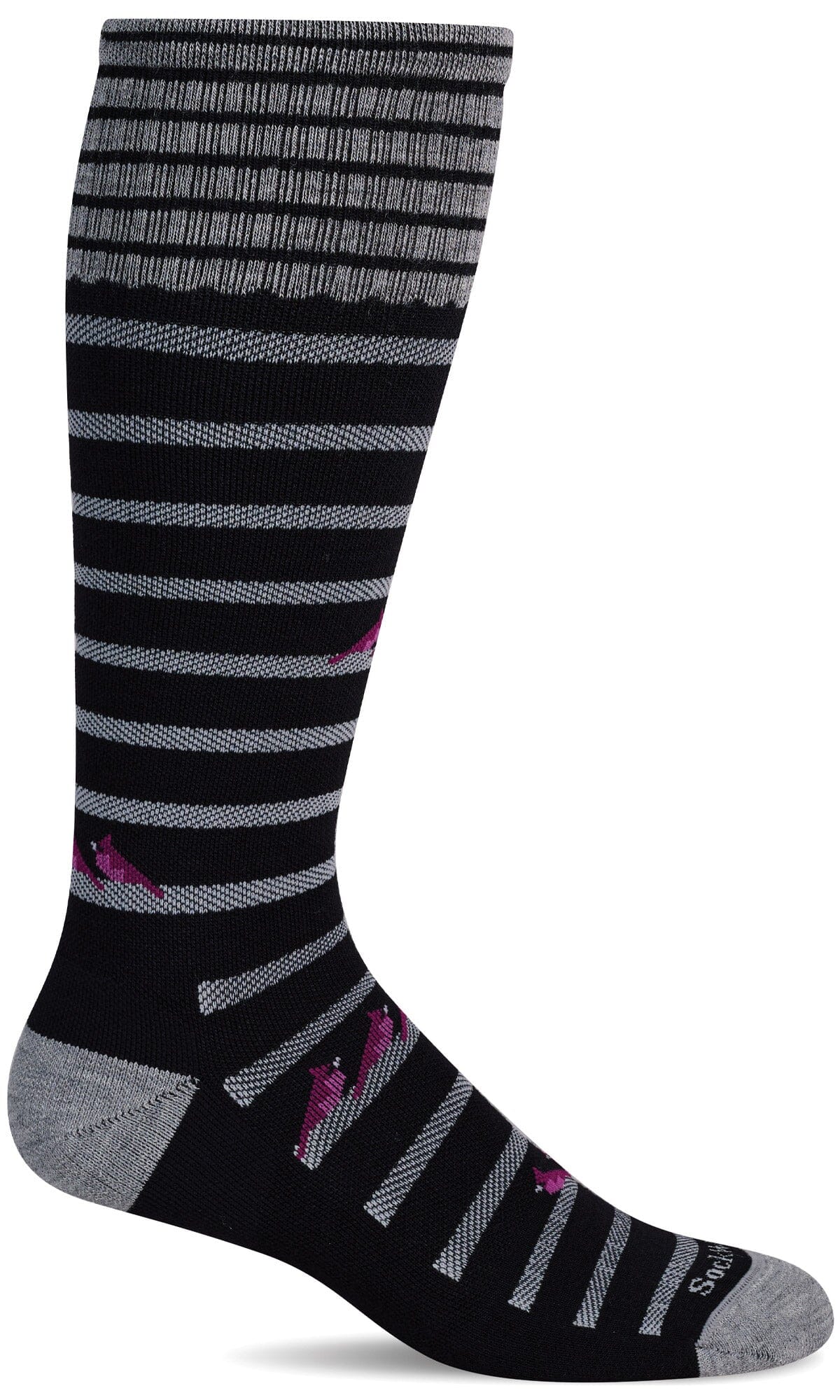 Women's Cardinals | Moderate Graduated Compression Socks Lifestyle Compression Sockwell S/M Black 