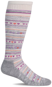 Women's Heartlink | Firm Graduated Compression Socks Lifestyle Compression Sockwell S/M Lt Grey 