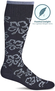 Women's Featherweight Florista | Moderate Graduated Compression Socks Lifestyle Compression Sockwell S/M Black 
