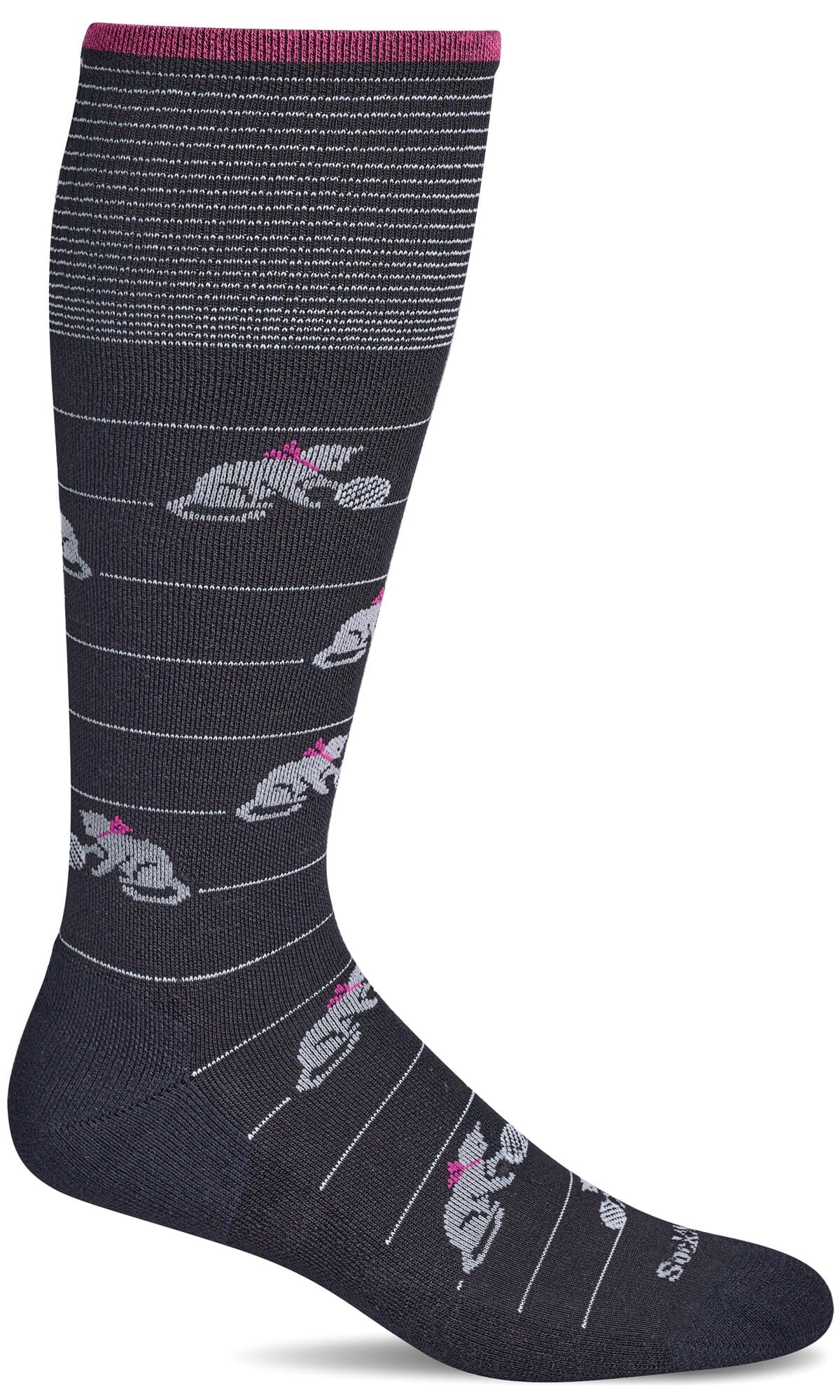 Women's Playful | Moderate Graduated Compression Socks Lifestyle Compression Sockwell S/M Black 