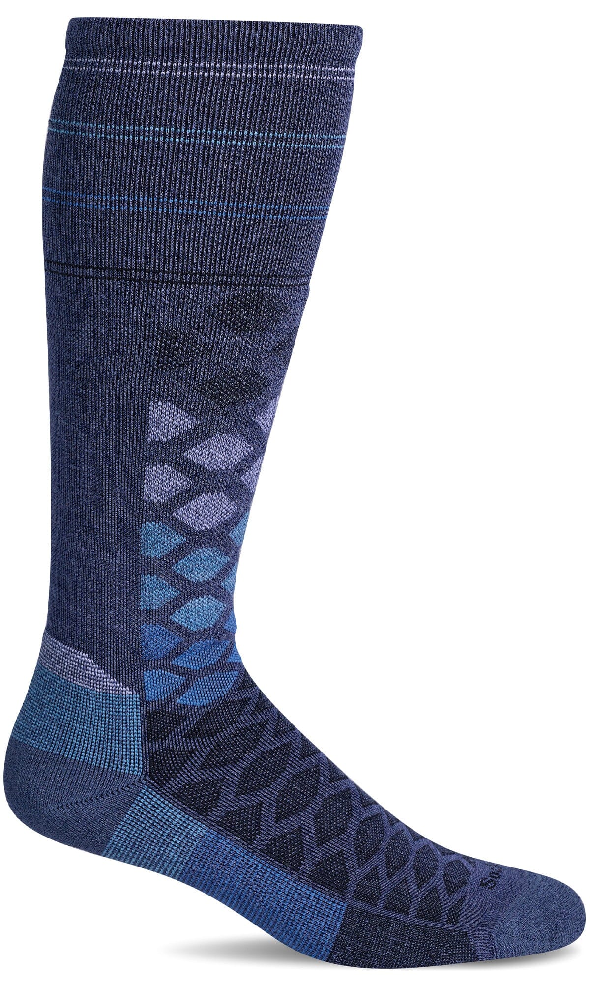 Men's The Edge Medium | Moderate Graduated Compression Socks Ski Compression Sockwell M/L Denim 