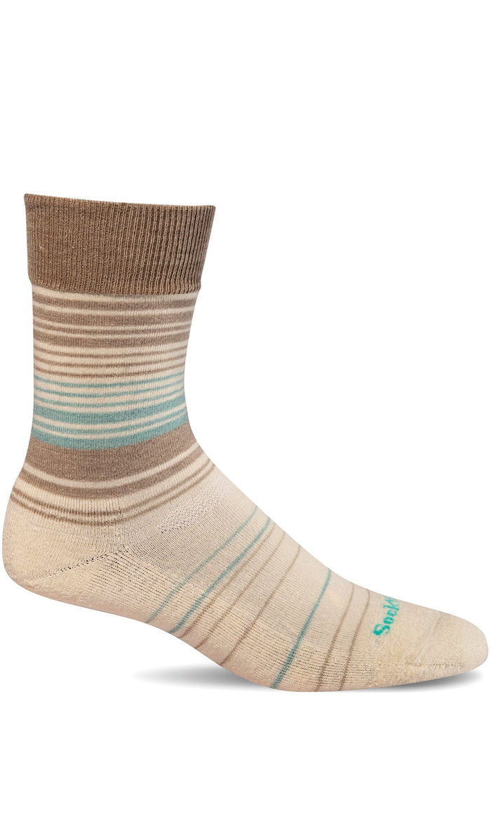 Women's Easy Does It | Relaxed Fit Socks Relaxed Fit/Diabetic Friendly Sockwell S/M Putty 