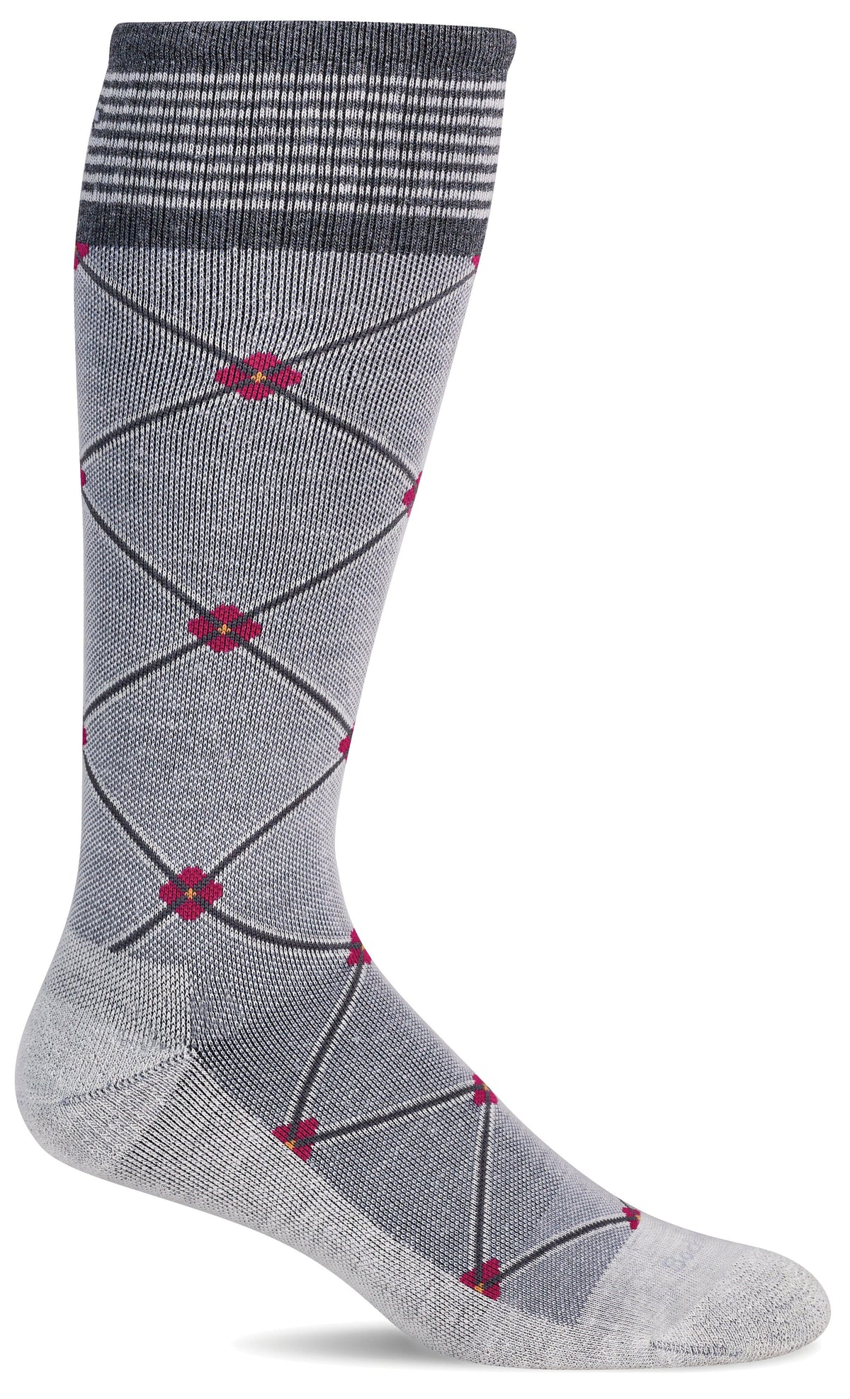 Women's Elevation | Firm Graduated Compression Socks Lifestyle Compression Sockwell S/M Oyster 