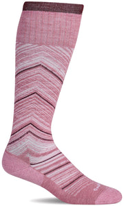 Women's Full Flattery | Moderate Graduated Compression Socks | Wide Calf Fit Lifestyle Compression Sockwell S/M Lotus 
