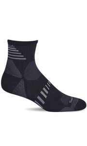 Men's Ascend II Quarter | Moderate Compression Socks Sport Compression Sockwell M/L Black 