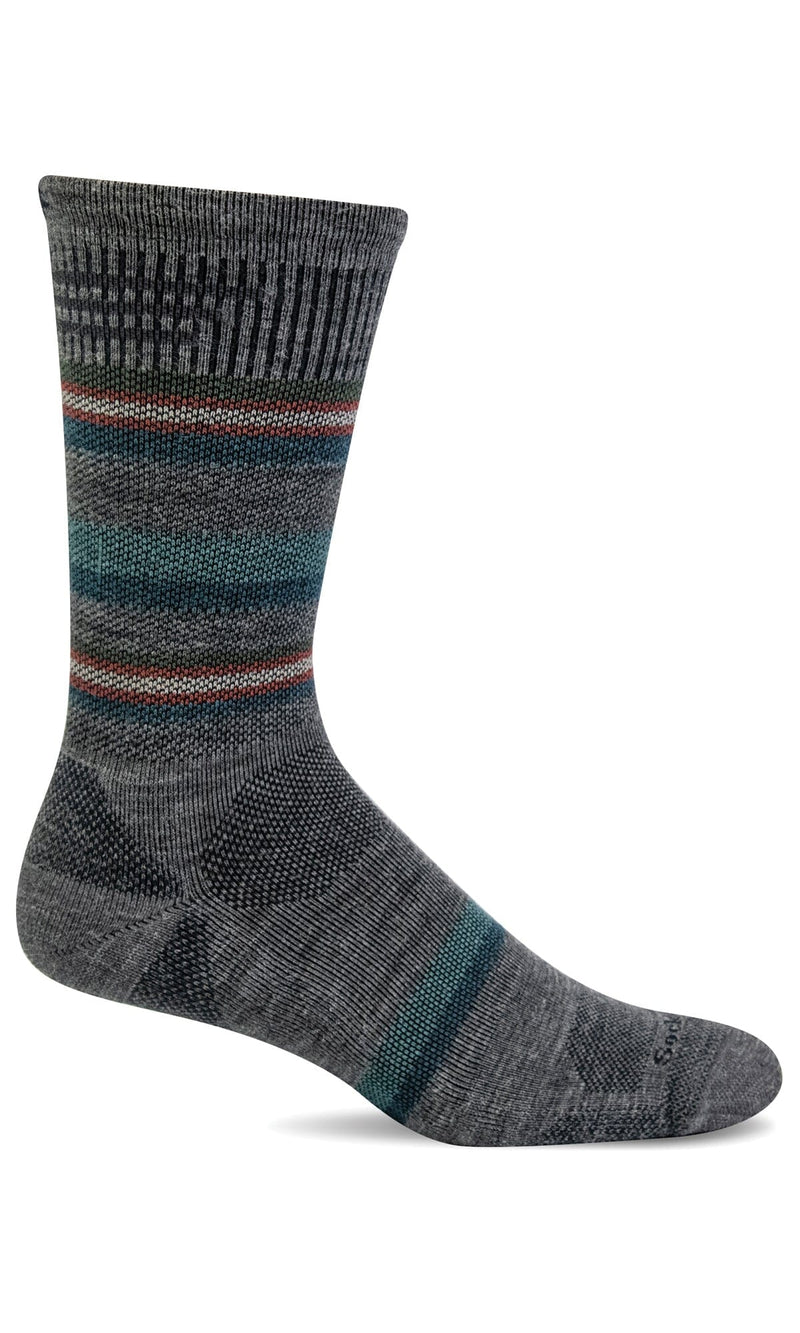 Men's Parks Twill Crew | Moderate Graduated Compression Socks Sport Compression Sockwell L/XL Grey 