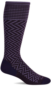 Women's Chevron | Moderate Graduated Compression Socks Lifestyle Compression Sockwell S/M Blackberry 