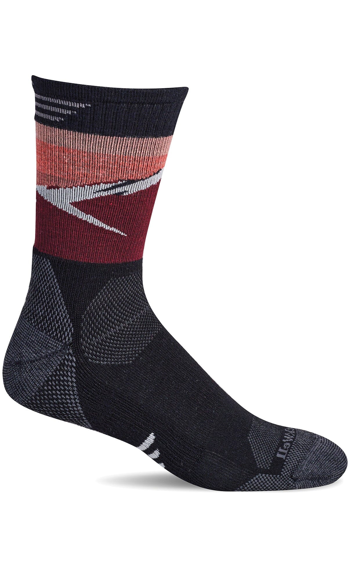 Men's Modern Mountain Crew | Moderate Graduated Compression Socks Sport Compression Sockwell M/L Black 