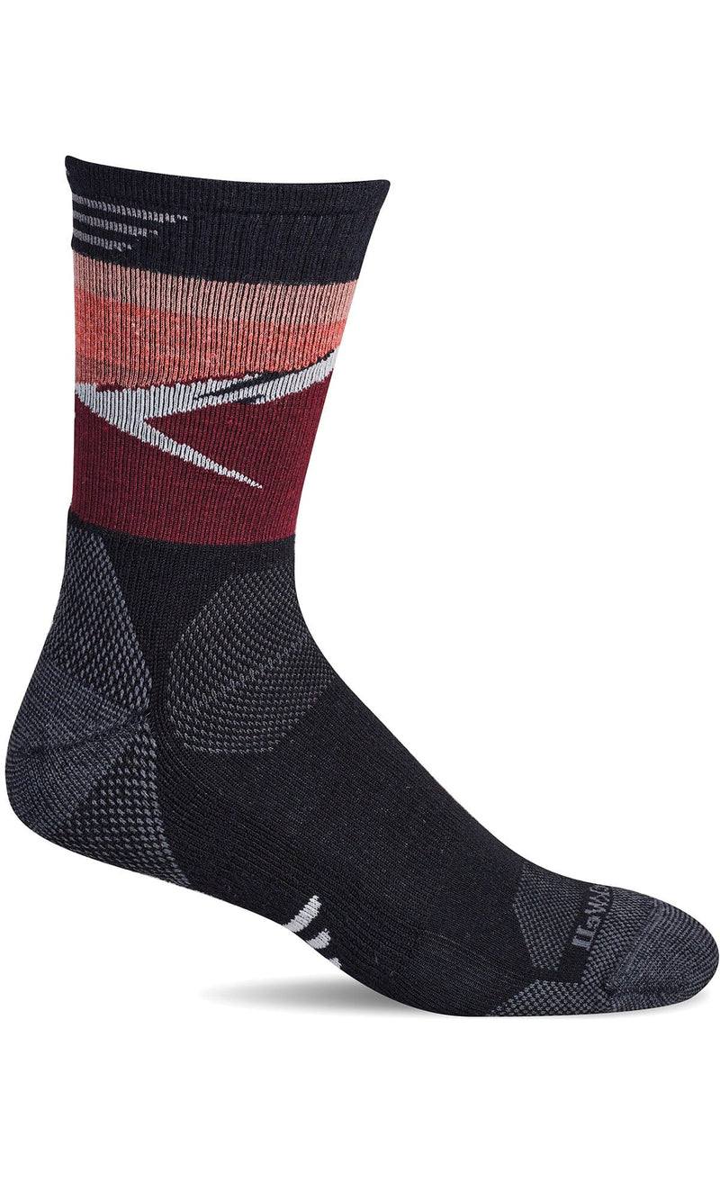 Men's Modern Mountain Crew | Moderate Graduated Compression Socks Sport Compression Sockwell M/L Black 