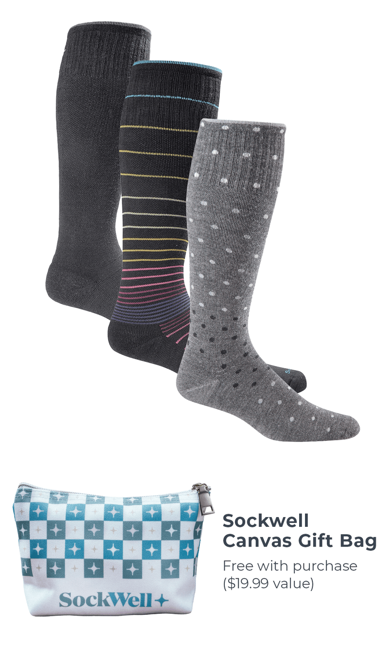 Women's Classics Bundle | Moderate Graduated Compression Lifestyle Compression Sockwell S/M 