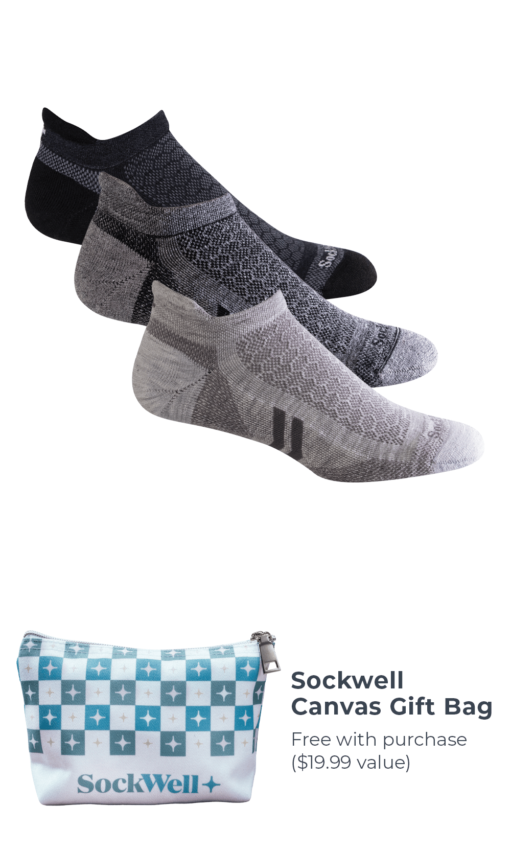 Men’s Incline II Micro Bundle | Moderate Compression Sport Compression Sockwell M/L 