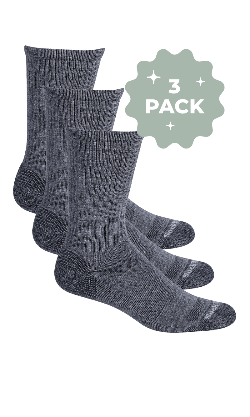 Men's Montrose II 3-Pack | Everyday Socks Essential Comfort Sockwell M/L Charcoal 
