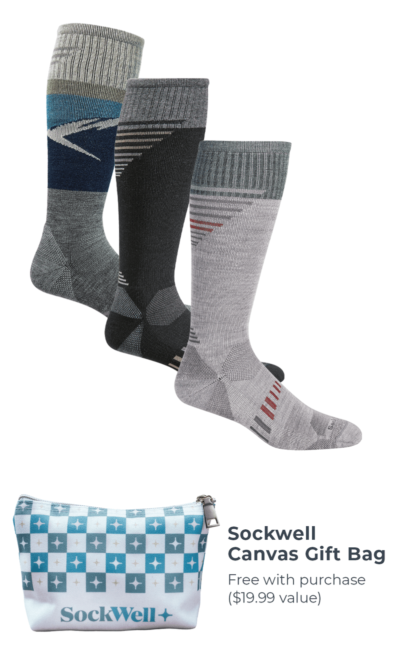 Men's Outdoor/Hike Bundle | Moderate Graduated Compression Sport Compression Sockwell M/L 