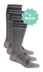 Men's Speedway 3-Pack | Firm Graduated Compression Lifestyle Compression Sockwell M/L Putty 