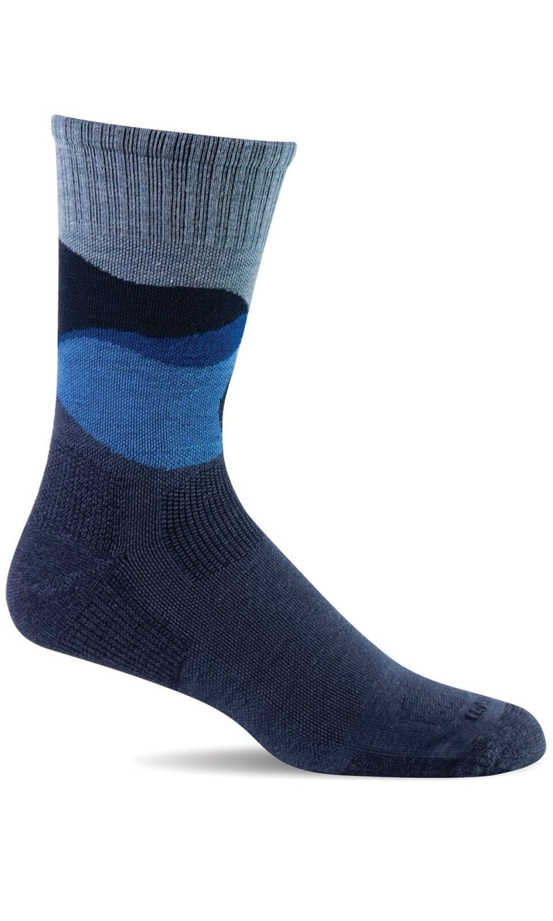 Men's All Terrain Crew | Moderate Graduated Compression Socks Sport Compression Sockwell M/L Denim 