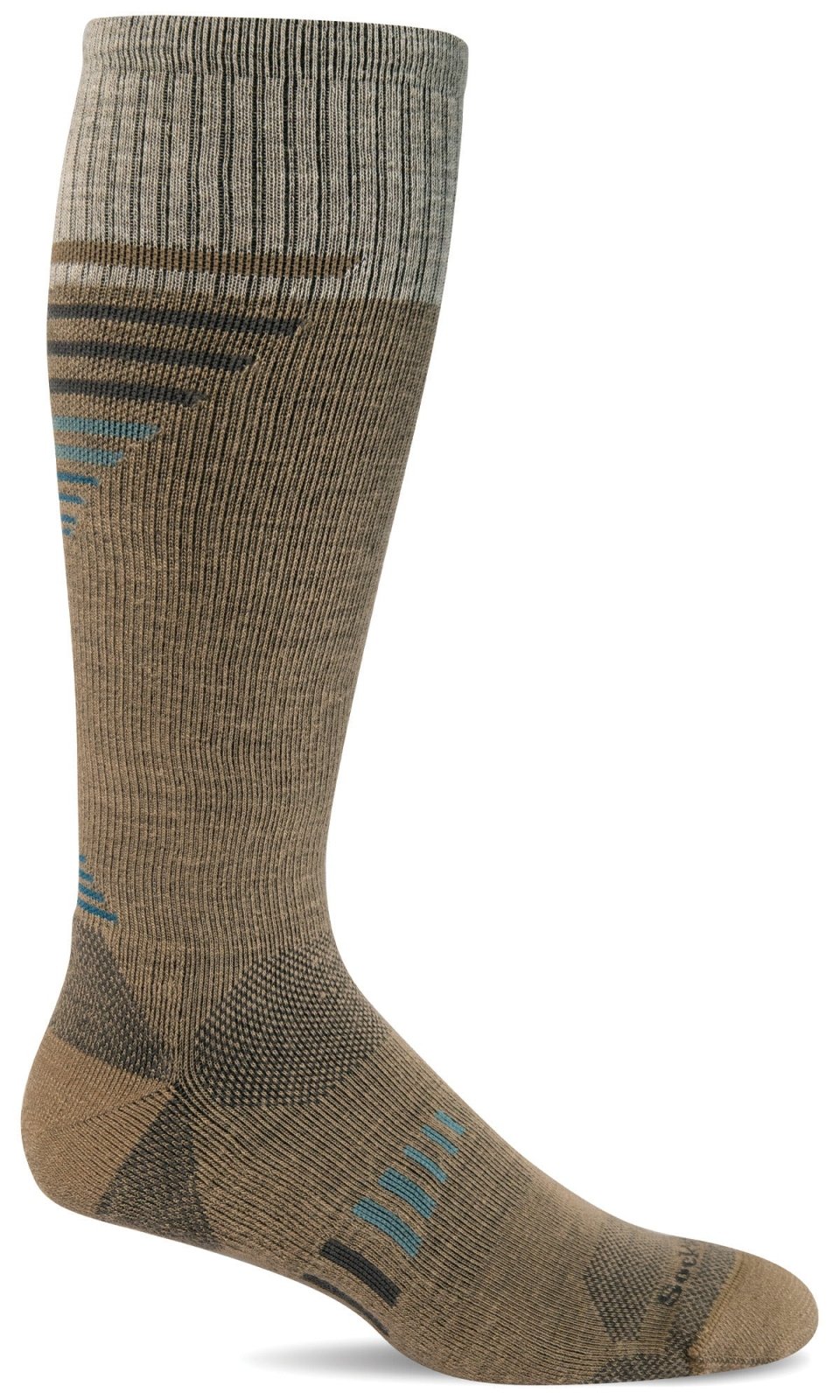 Men's Ascend II OTC | Moderate Graduated Compression Socks Sport Compression Sockwell M/L Khaki 