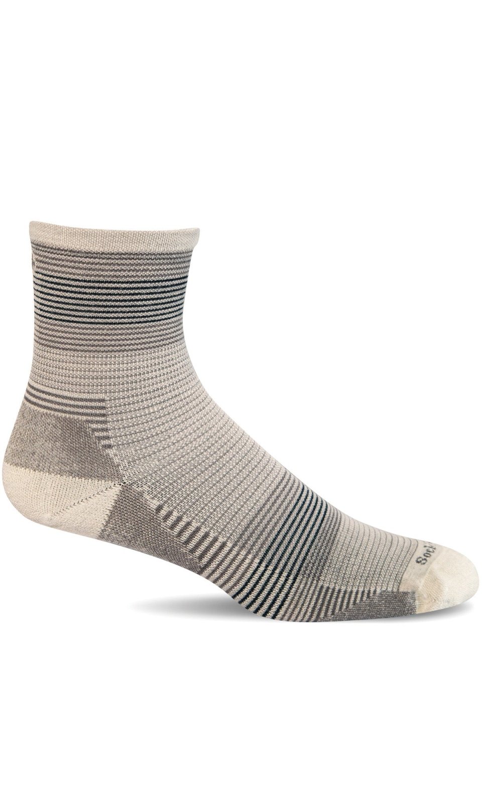 Men's Cadence 3/4 Crew | Moderate Graduated Compression Socks Sport Compression Sockwell M/L Natural 