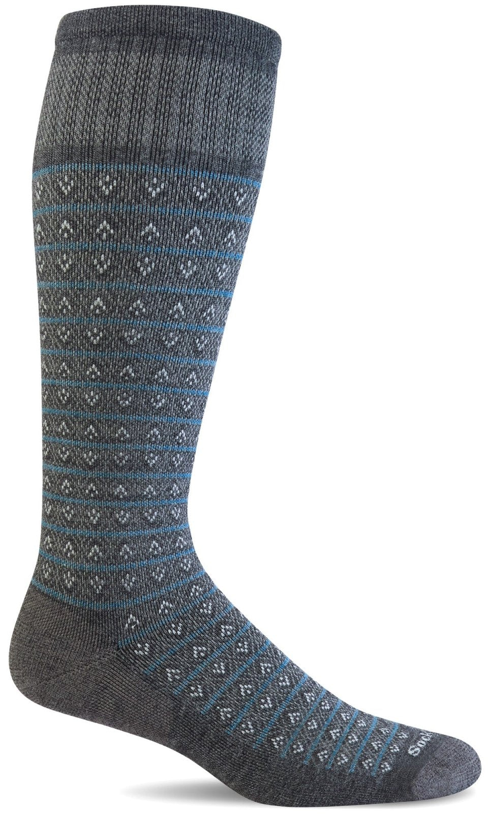 Men's Diamond Stripe | Moderate Graduated Compression Socks - Merino Wool Lifestyle Compression - Sockwell