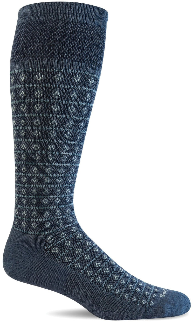 Men's Diamond Stripe | Moderate Graduated Compression Socks - Merino Wool Lifestyle Compression - Sockwell