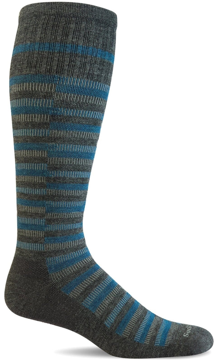Men's Geo | Moderate Graduated Compression Socks Lifestyle Compression Sockwell M/L Charcoal 